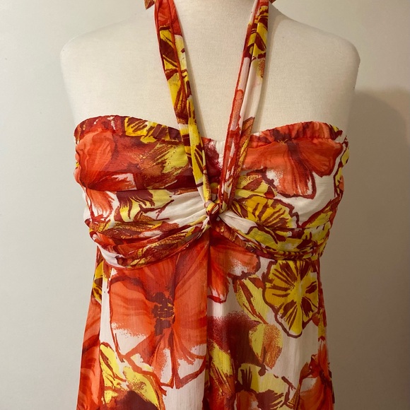 Tropical Hawaiian Floral Dress Hibiscus Maxi Dress - Picture 10 of 10